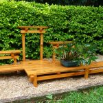 wooden plant stand